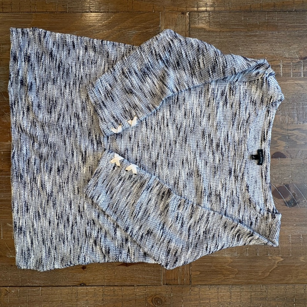 Talbots Navy and Cream Knit Sweater